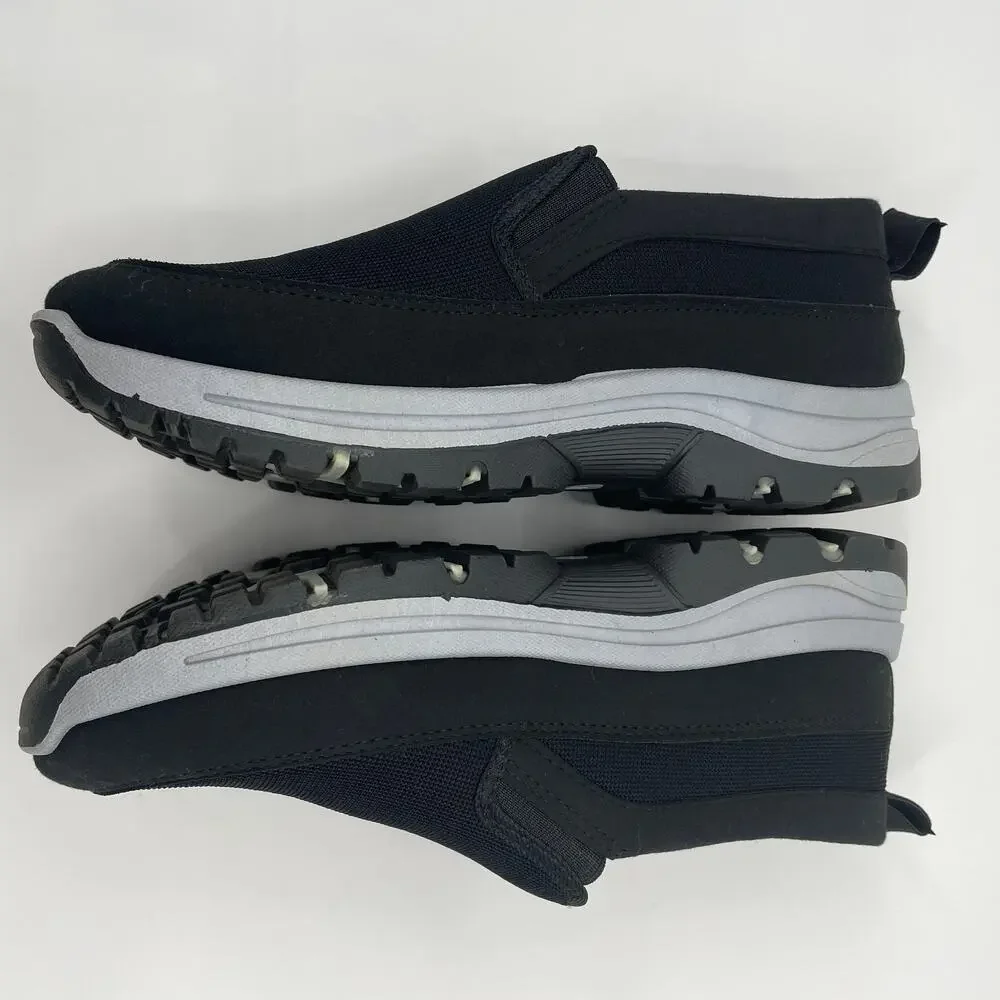 CNA TROP Breathable Orthopedic Travel Plimsolls Shoe Mens Size 8 Black Loafer